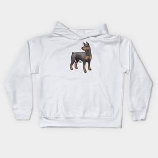 Dog - Doberman Pinscher - Blue and Tan Kids Hoodie